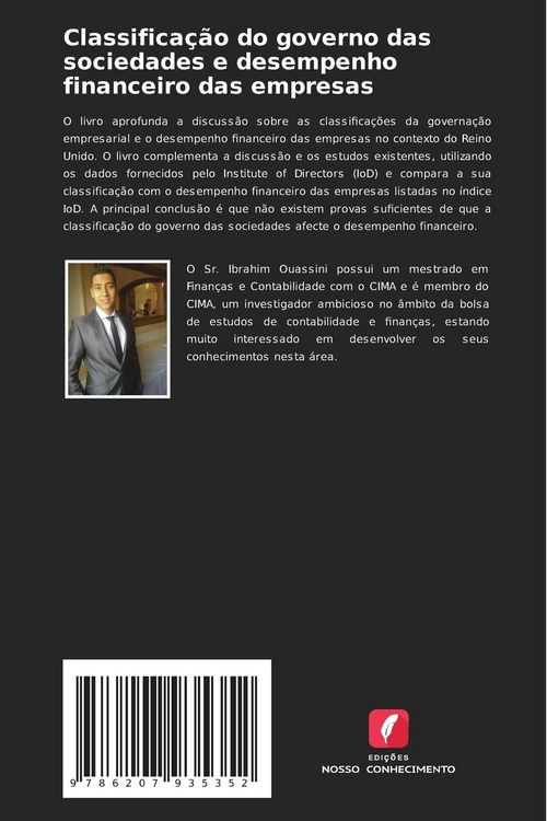Produktbild: Classifica&ccedil;&atilde;o do governo das sociedades e desempenho financeiro das empresas