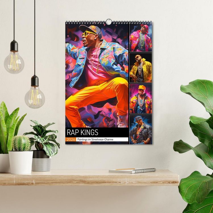 Produktbild: Rap Kings. Paintings im Streetwear-Charme (Wandkalender 2026 DIN A3 hoch), CALVENDO Monatskalender
