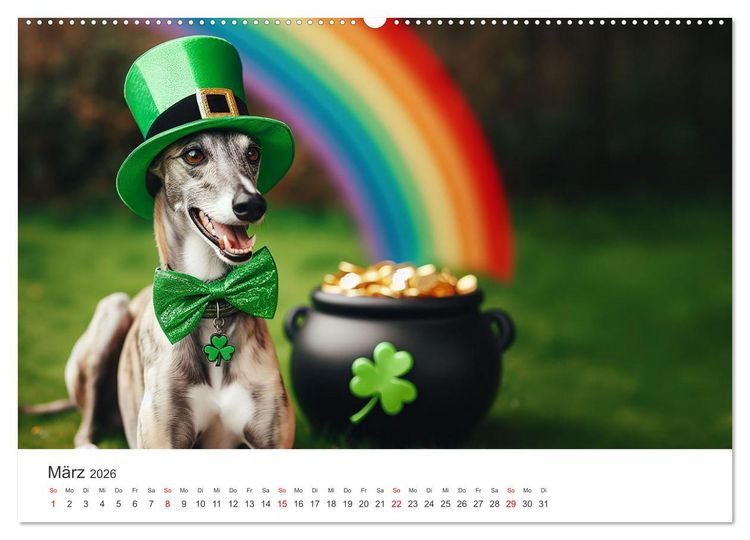 Produktbild: Funny Greyhounds - Windhunde mal anders (Wandkalender 2026 DIN A2 quer), CALVENDO Monatskalender