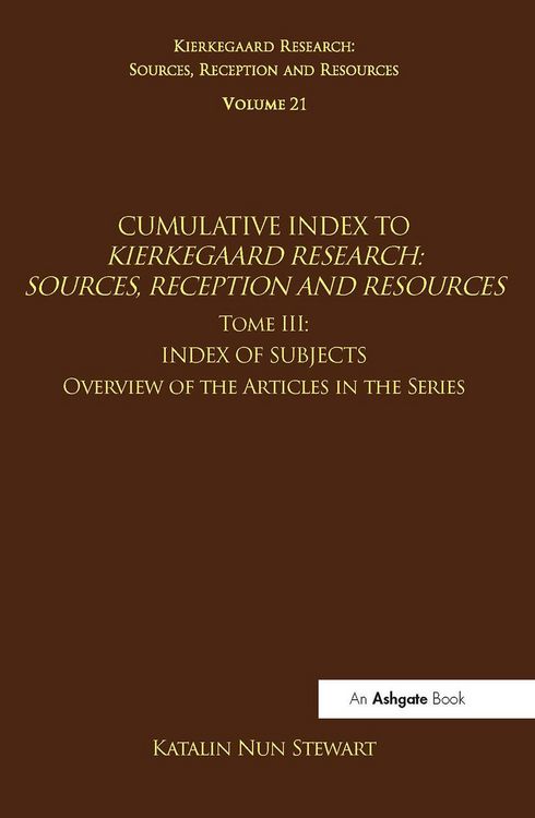 Produktbild: Nun Stewart, K: Volume 21, Tome III: Cumulative Index