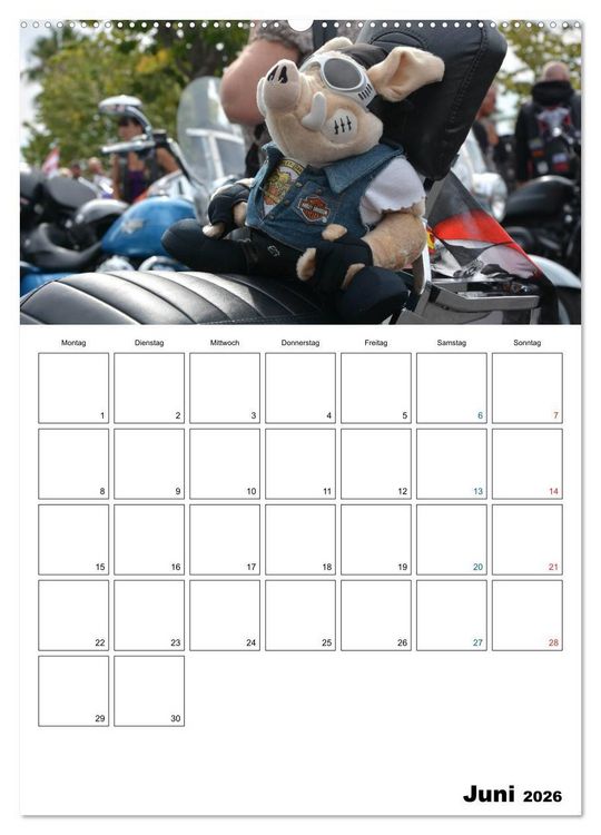 Produktbild: Harley Davidson Familienplaner (hochwertiger Premium Wandkalender 2026 DIN A2 hoch), Kunstdruck in Hochglanz
