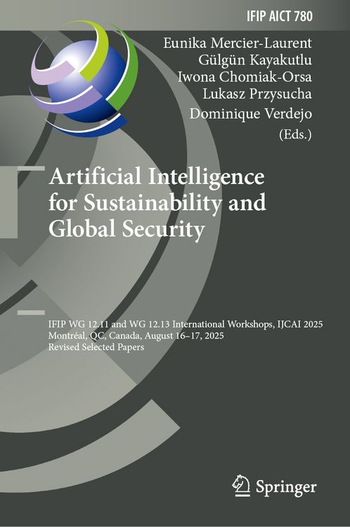 Produktbild: Artificial Intelligence for Sustainability and Global Security