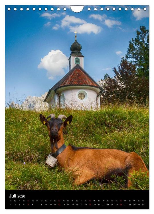 Produktbild: Bergblicke - Mittenwald (Wandkalender 2026 DIN A4 hoch), CALVENDO Monatskalender