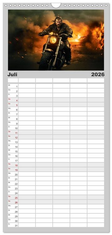Produktbild: Familienplaner 2026 - Ride to Valhalla mit 5 Spalten (Wandkalender, 21 x 45 cm) CALVENDO