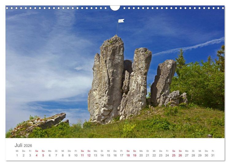 Produktbild: Wunderbare Fr&auml;nkische Schweiz (Wandkalender 2026 DIN A3 quer), CALVENDO Monatskalender