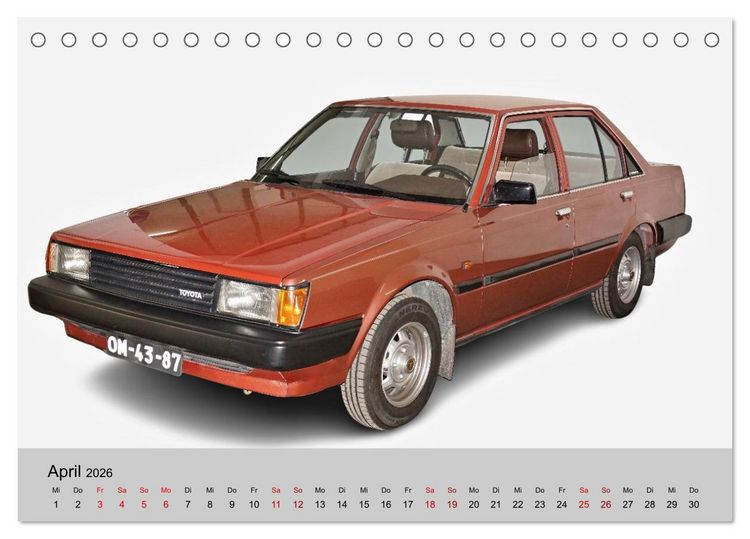 Produktbild: Japanische Oldtimer (Tischkalender 2026 DIN A5 quer), CALVENDO Monatskalender