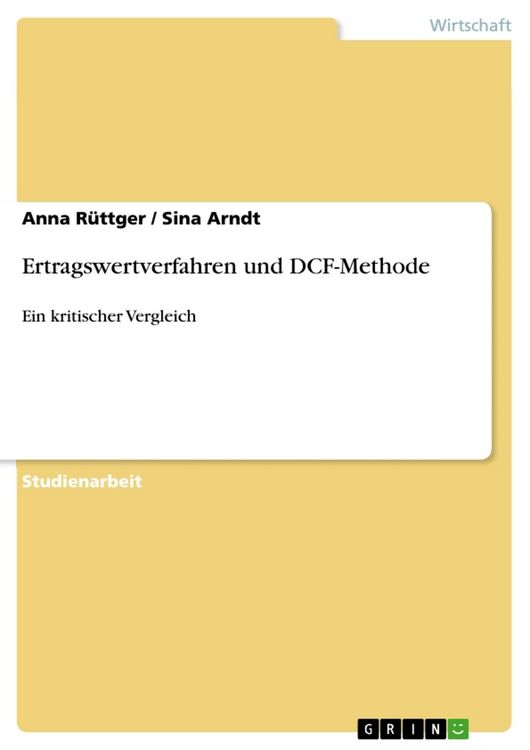 Produktbild: Ertragswertverfahren und DCF-Methode