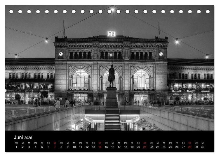 Produktbild: Hannover Monochrome Impressionen (Tischkalender 2026 DIN A5 quer), CALVENDO Monatskalender