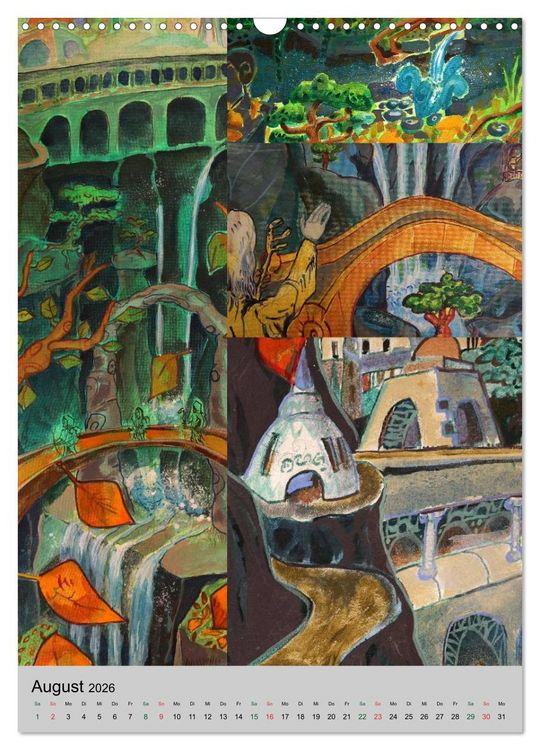 Produktbild: Thilia. Reise durch Mittelerde. Acrylmalerei von Michael Weiler. (Wandkalender 2026 DIN A3 hoch), CALVENDO Monatskalender