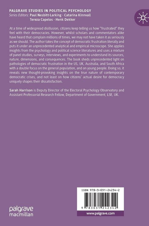Produktbild: Pathologies of Democratic Frustration