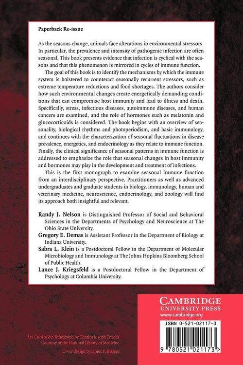 Produktbild: Seasonal Patterns of Stress, Immune Function, and Disease