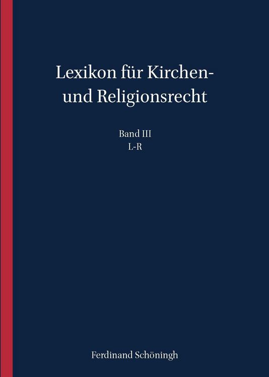 Produktbild: Lexikon f&uuml;r Kirchen- und Religionsrecht