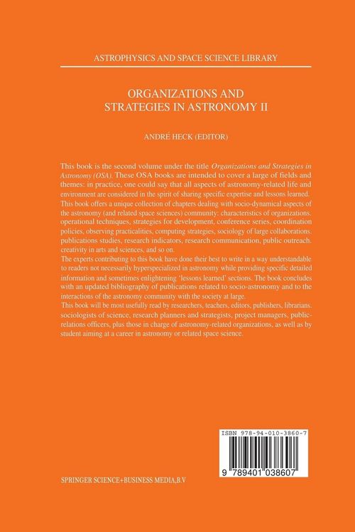 Produktbild: Organizations and Strategies in Astronomy
