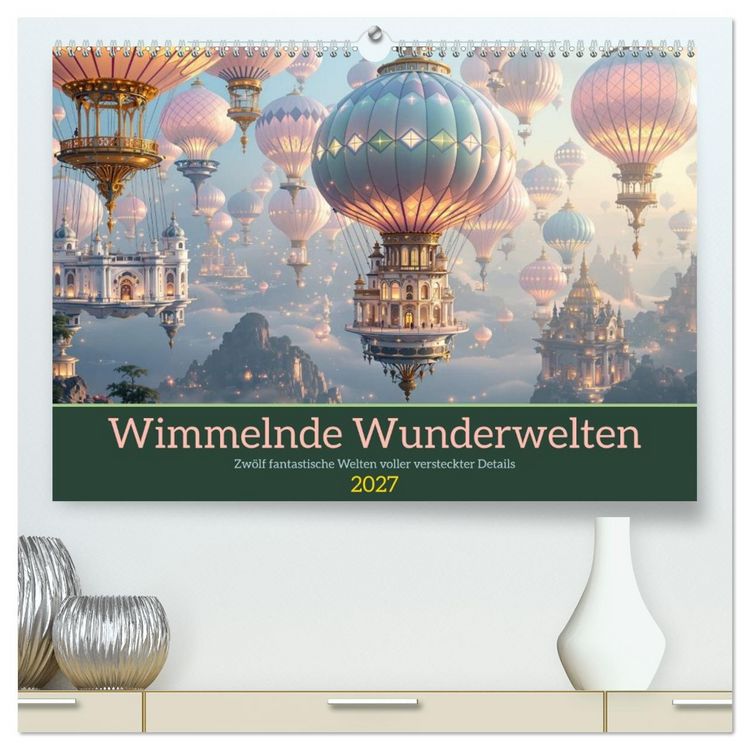 Produktbild: Wimmelnde Wunderwelten (hochwertiger Premium Wandkalender 2027 DIN A2 quer), Kunstdruck in Hochglanz