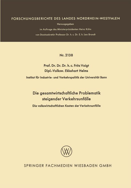 Produktbild: Die gesamtwirtschaftliche Problematik steigender Verkehrsunf&auml;lle