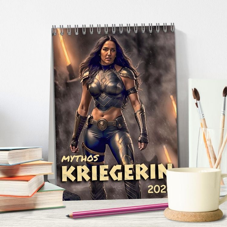 Produktbild: Mythos Kriegerin (Tischkalender 2026 DIN A5 hoch), CALVENDO Monatskalender