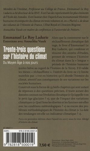 Produktbild: Trente-trois questions sur l'histoire du climat