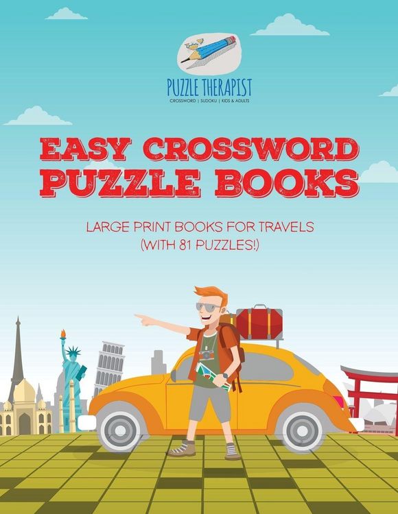 Produktbild: Easy Crossword Puzzle Books | Large Print Books for Travels (with 81 puzzles!)