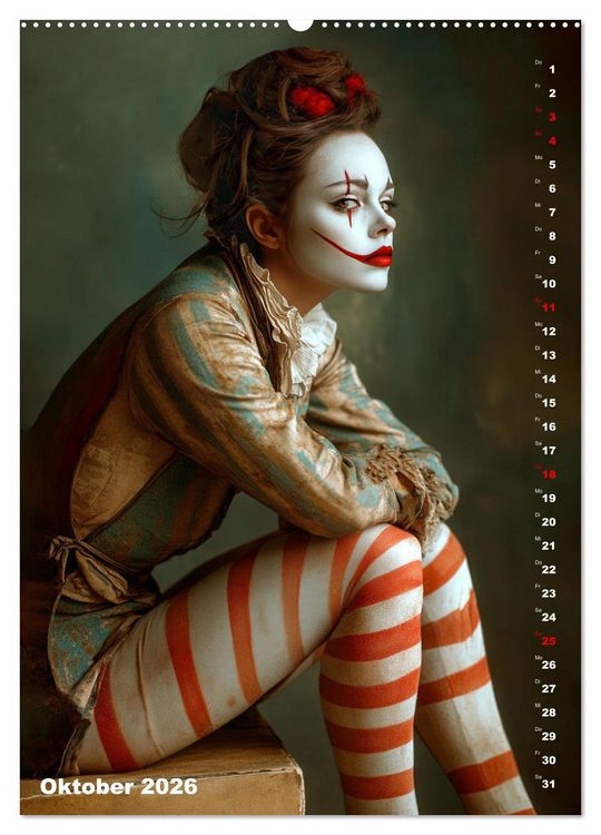 Produktbild: Clowngeschichten - Eine besondere Welt (hochwertiger Premium Wandkalender 2026 DIN A2 hoch), Kunstdruck in Hochglanz