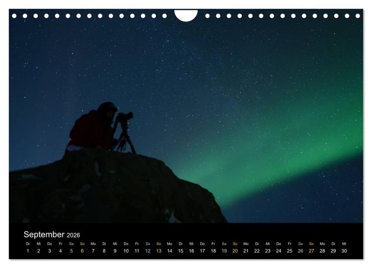Produktbild: Magische N&auml;chte - POLARLICHT (Wandkalender 2026 DIN A4 quer), CALVENDO Monatskalender