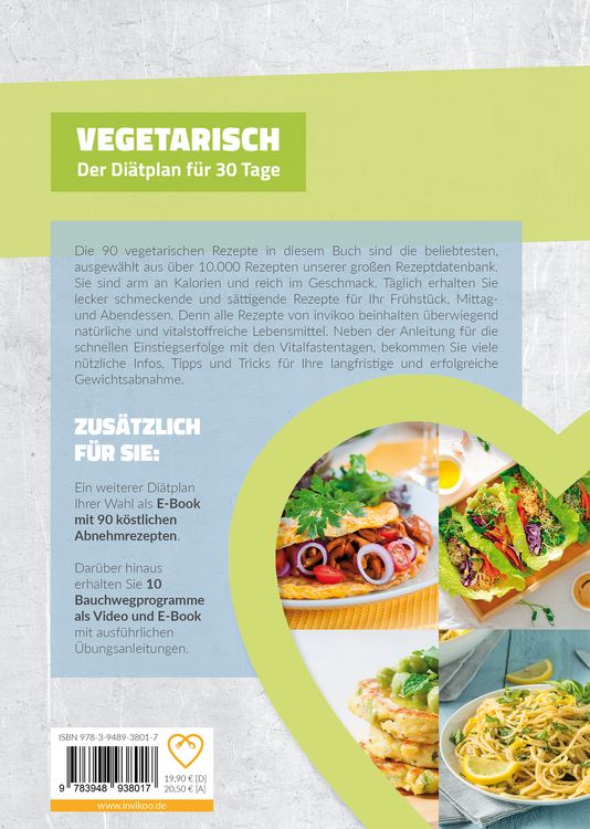 Produktbild: Vegetarische Di&auml;t - Ern&auml;hrungsplan zum Abnehmen f&uuml;r 30 Tage
