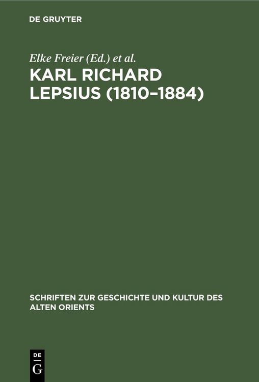 Produktbild: Karl Richard Lepsius (1810-1884)