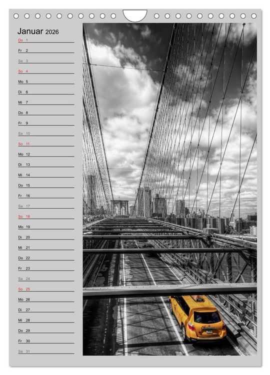 Produktbild: New York Colorkey (Wandkalender 2026 DIN A4 hoch), CALVENDO Monatskalender