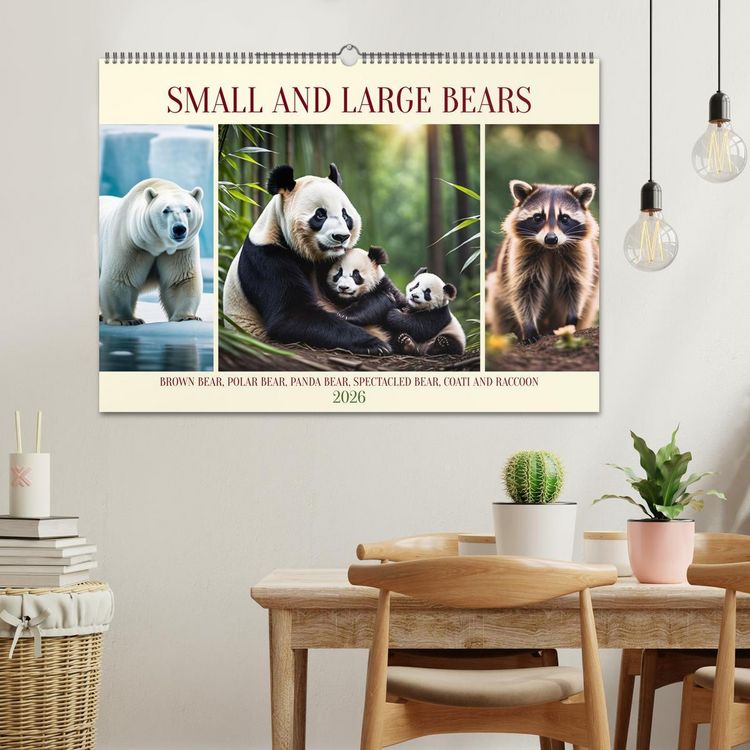 Produktbild: Small and large bears (Wall Calendar 2026 DIN A2 landscape), CALVENDO 12 Month Wall Calendar