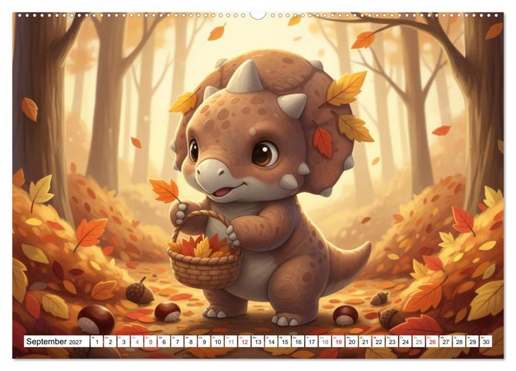 Produktbild: Dino-Babys Jahresreise (Wandkalender 2027 DIN A2 quer), CALVENDO Monatskalender