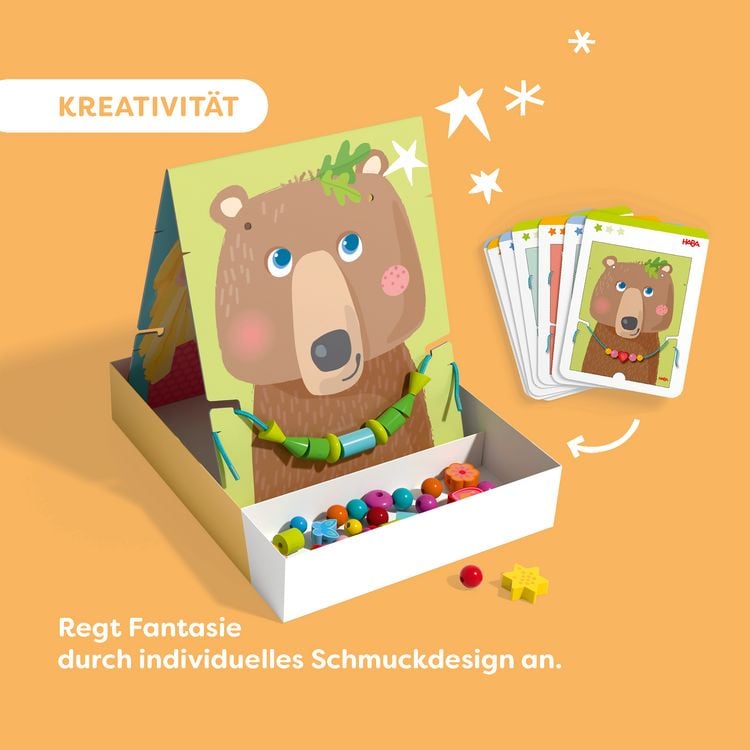 Produktbild: HABA 2012247001 - Jewelry Fun, F&auml;delspiel Schmuckst&uuml;cke, 63-teilig