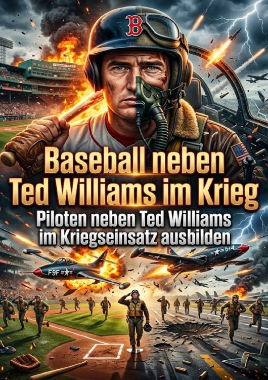 Produktbild: Baseball neben Ted Williams im Krieg