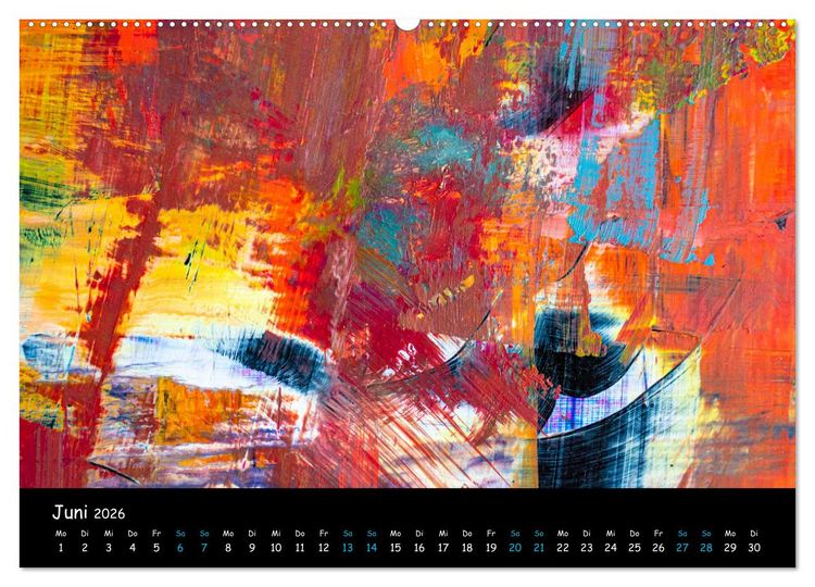 Produktbild: Abstraktes - Harmonie des Zufalls in Formen und Farben (Wandkalender 2026 DIN A2 quer), CALVENDO Monatskalender