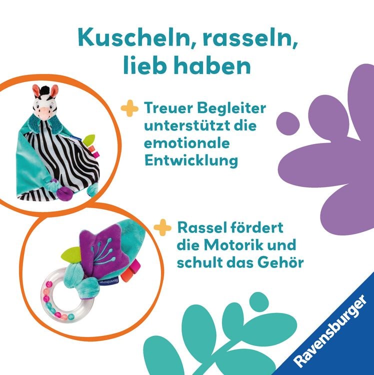 Produktbild: Play+ F&uuml;hlen, rasseln, spielen (Geschenk-Set: Zebra) - ab 0 Monate