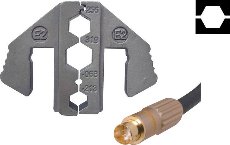 Produktbild: TOOLCRAFT PLE-0E2 Crimp-Eins&auml;tze Geeignet f&uuml;r Kabeltyp: RG59, RG58, RG62, RG6 Passend f&uuml;r Marke (Zangen): TOOLCRAFT PZ-500