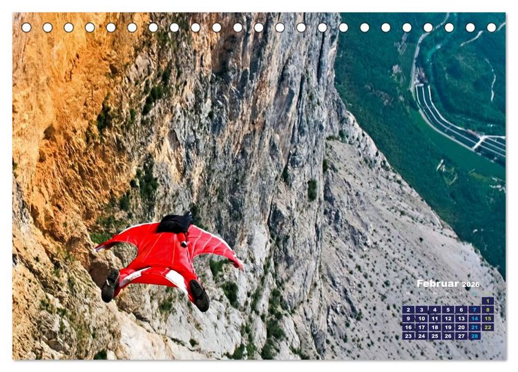 Produktbild: Base Jumping Adrenalin- Kick (Tischkalender 2026 DIN A5 quer), CALVENDO Monatskalender