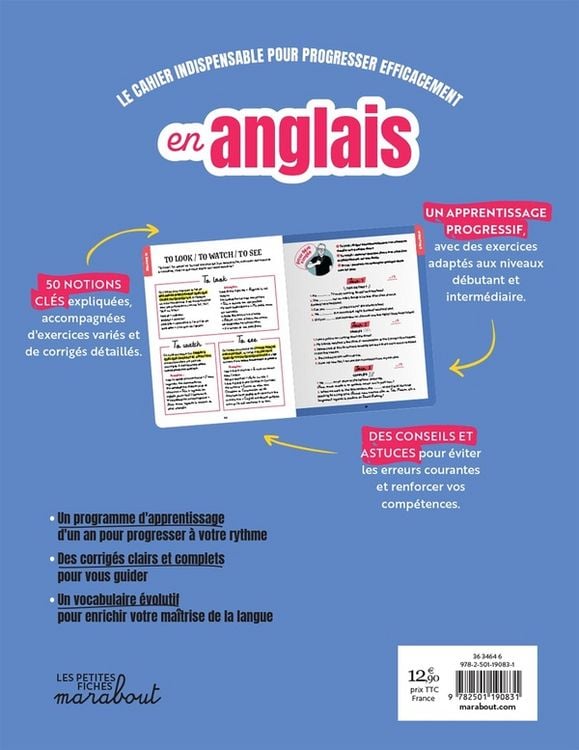 Produktbild: Anglais : cahier d'exercices : niveau d&eacute;butant &agrave; interm&eacute;diaire