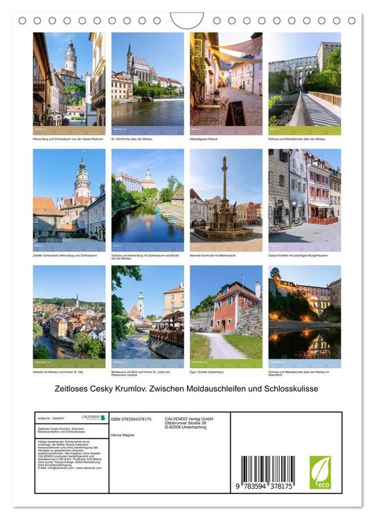 Produktbild: Zeitloses Cesky Krumlov. Zwischen Moldauschleifen und Schlosskulisse (Wandkalender 2027 DIN A4 hoch), CALVENDO Monatskalender