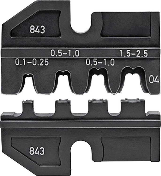 Produktbild: Knipex 97 49 04 Crimpeinsatz Unisolierte, offene Steckverbinder geeignet f&uuml;r Steckerbreite 2.8/4.8mm 0.1 bis 2.5mm&sup2; Passend f&uuml;r