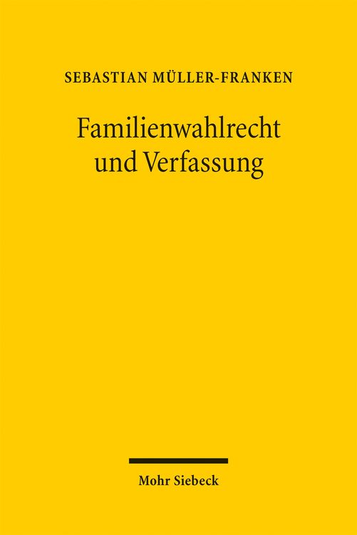 Produktbild: Familienwahlrecht und Verfassung