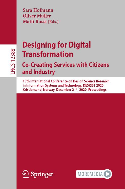 Produktbild: Designing for Digital Transformation. Co-Creating Services with Citizens and Industry