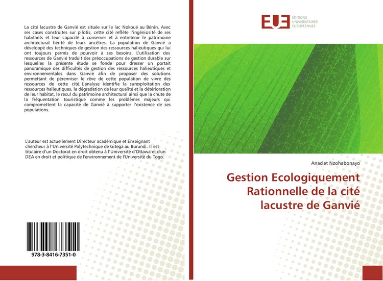 Produktbild: Gestion Ecologiquement Rationnelle de la cit&eacute; lacustre de Ganvi&eacute;