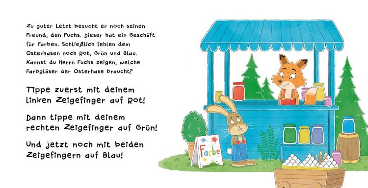 Produktbild: Such den Osterhasen. Ein Oster-Mitmachbuch. Zum Sch&uuml;tteln, Schaukeln, Pusten, Klopfen und sehen, was dann passiert. Von 2 bis 4 Jahren