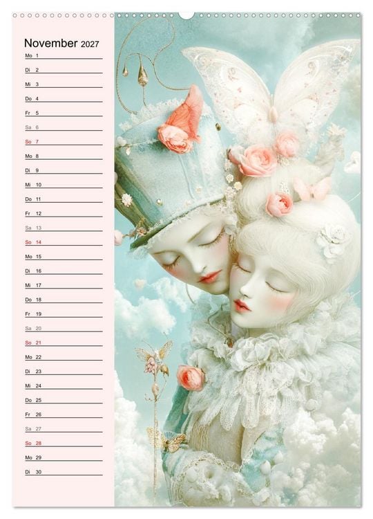 Produktbild: Tarot Wunderwelten. Surrealistische und magische Tarot-Kunst (Wandkalender 2027 DIN A2 hoch), CALVENDO Monatskalender