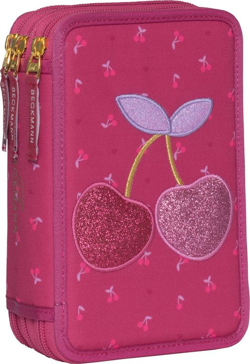 Produktbild: 3-f&auml;chrige Federmappe mit Inhalt, Cherry