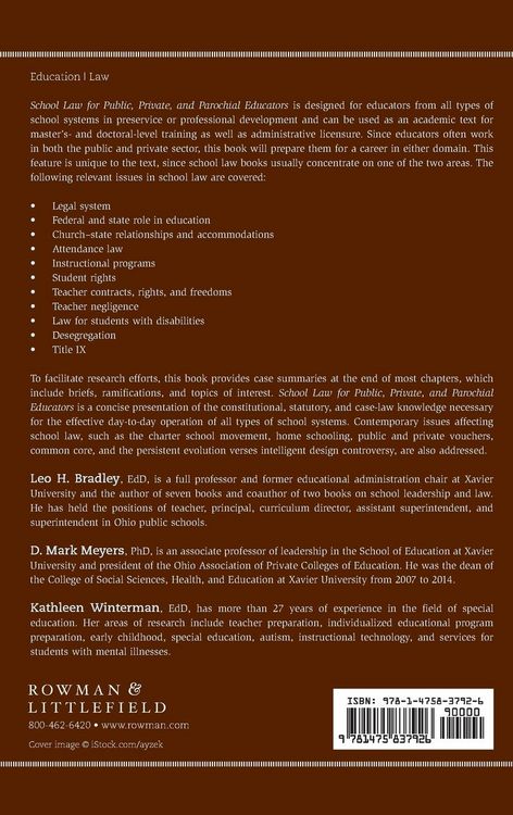 Produktbild: School Law for Public, Private, and Parochial Educators