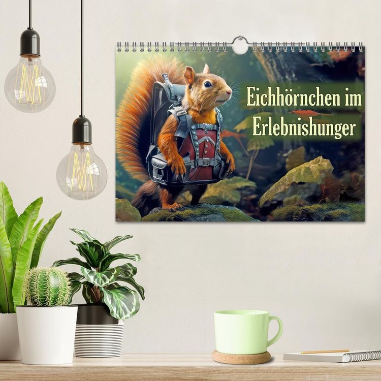 Produktbild: Eichh&ouml;rnchen im Erlebnishunger (Wandkalender 2026 DIN A4 quer), CALVENDO Monatskalender