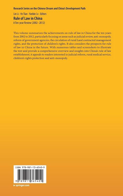 Produktbild: Rule of Law in China