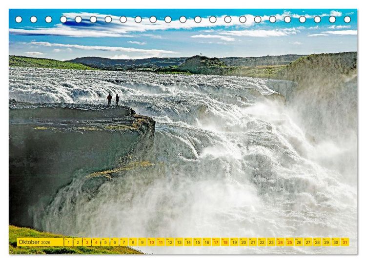 Produktbild: Islands Wasserf&auml;lle (Tischkalender 2026 DIN A5 quer), CALVENDO Monatskalender