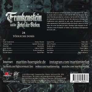 Produktbild: Frankenstein und der Zirkel der Sieben - T&ouml;dliche Dosis,1 Audio-CD