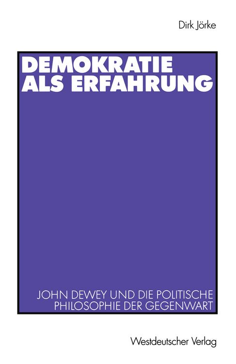 Produktbild: Demokratie als Erfahrung